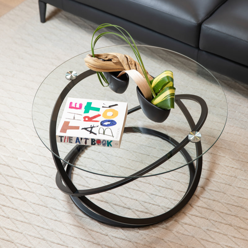 Etta Avenue™ Dimitri Galaxy Tempered Glass Round Coffee Table